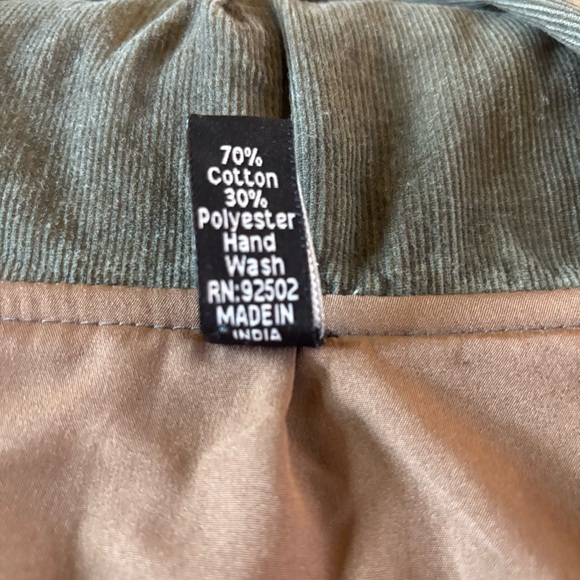 Sacred Threads Olive Green Jacket Small - Picture 10 of 13